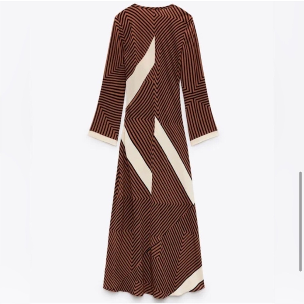 NWT Zara Striped Dress Size Large Blogger Favorite - Picture 2 of 11